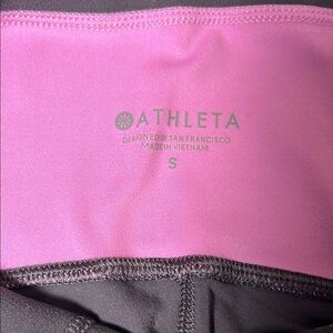 Athleta Leggings Charcoal and Lavender/Pink Size Small